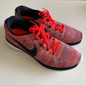 Nike Men's Flyknit Lunar 3 Running Shoes 698181-406 Multicolor Size 11.5